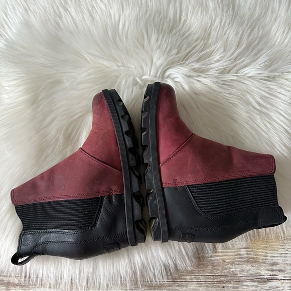 Sorel Joan Of Arctic Wedge Chelsea Boots Shoes Rich Wine 5.5 - Picture 5 of 12